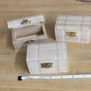 New 3 DIY Wood Treasure Boxes